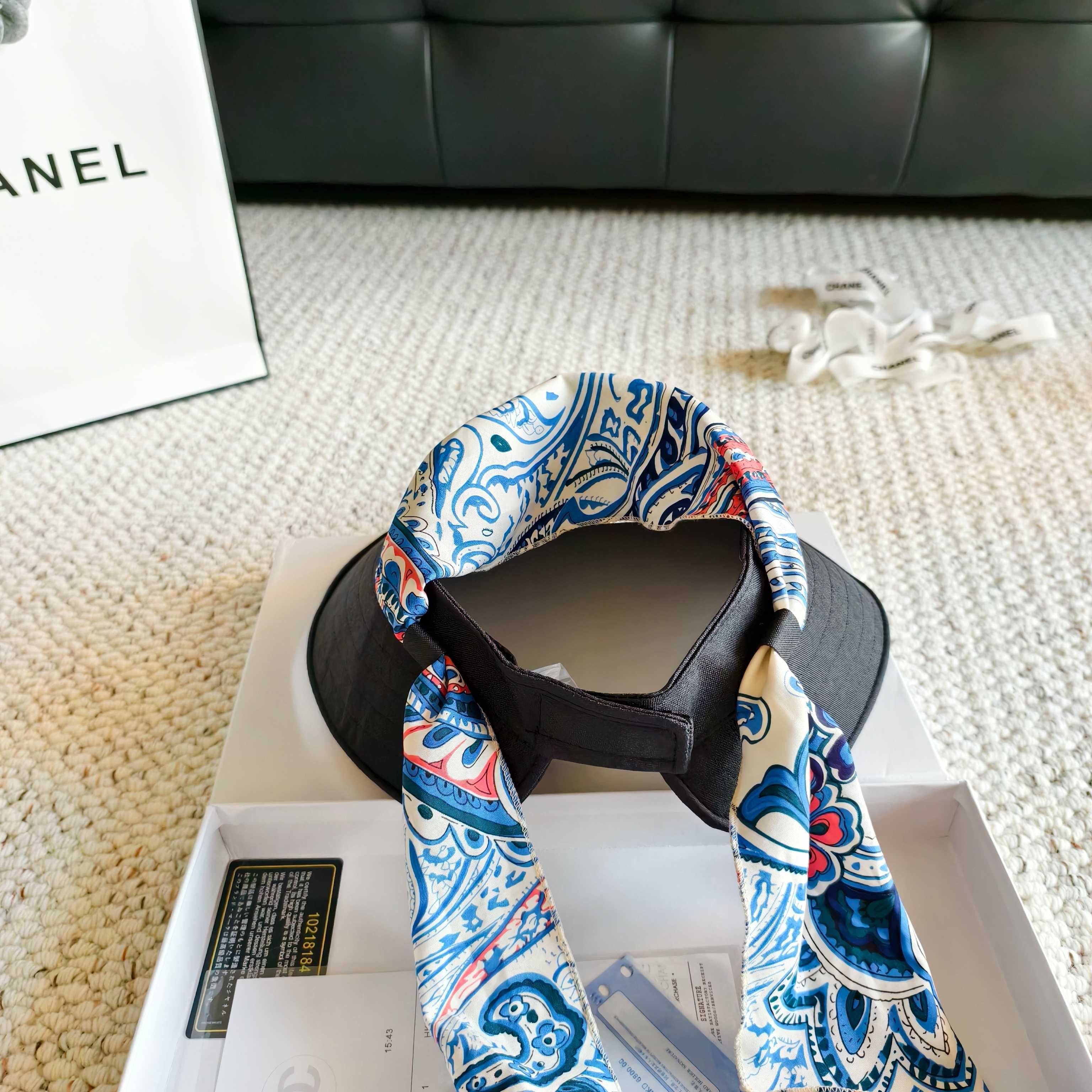 YSL Visor Hat With Silk Scarf 299897