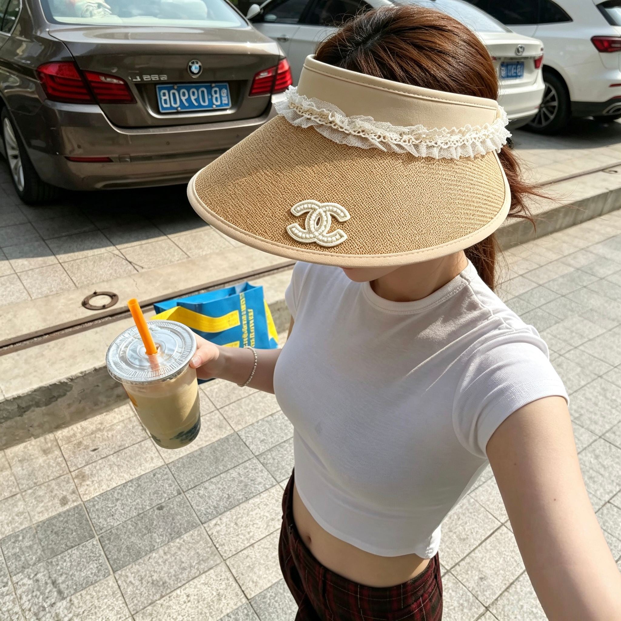 Chanel Lace Visor Hat 299888