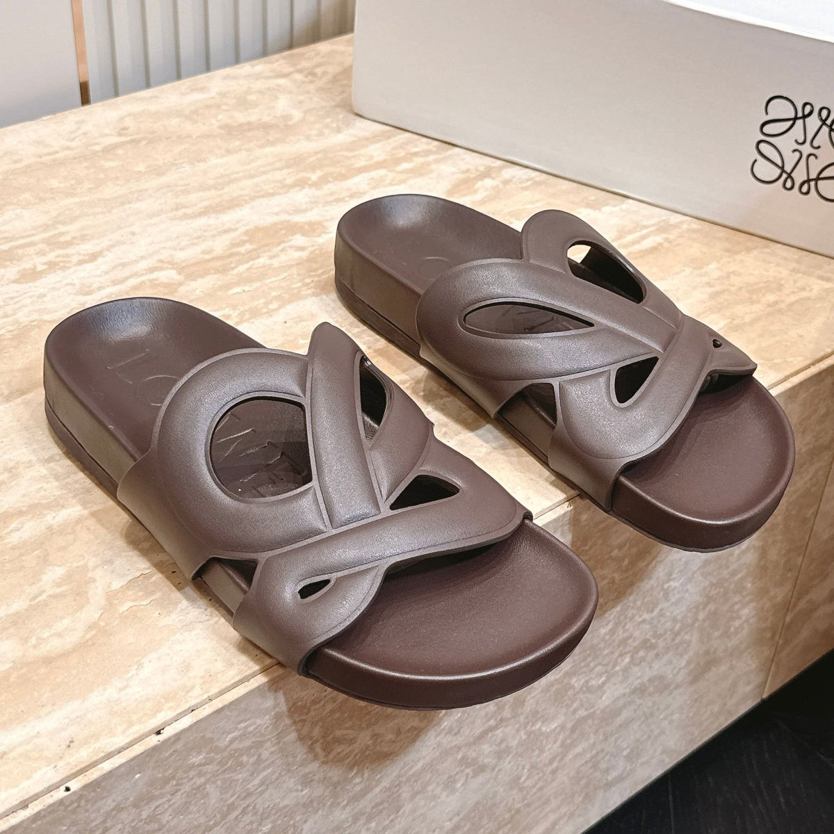 Loewe 2026 Ease Monogram Sandals Suede Leather 122760