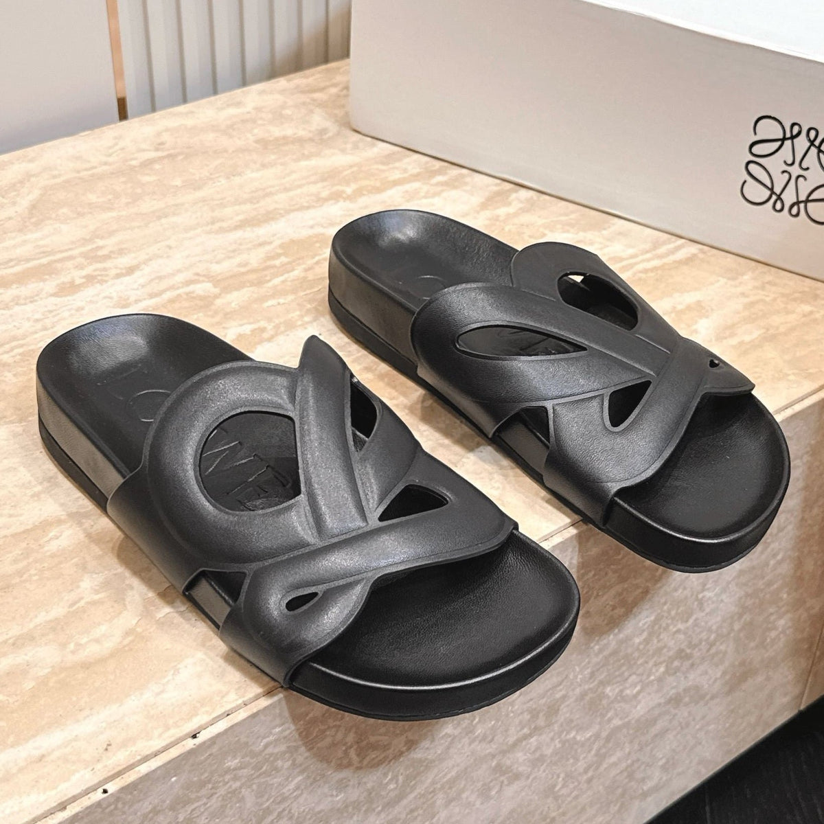 Loewe 2026 Ease Monogram Sandals Suede Leather 122760