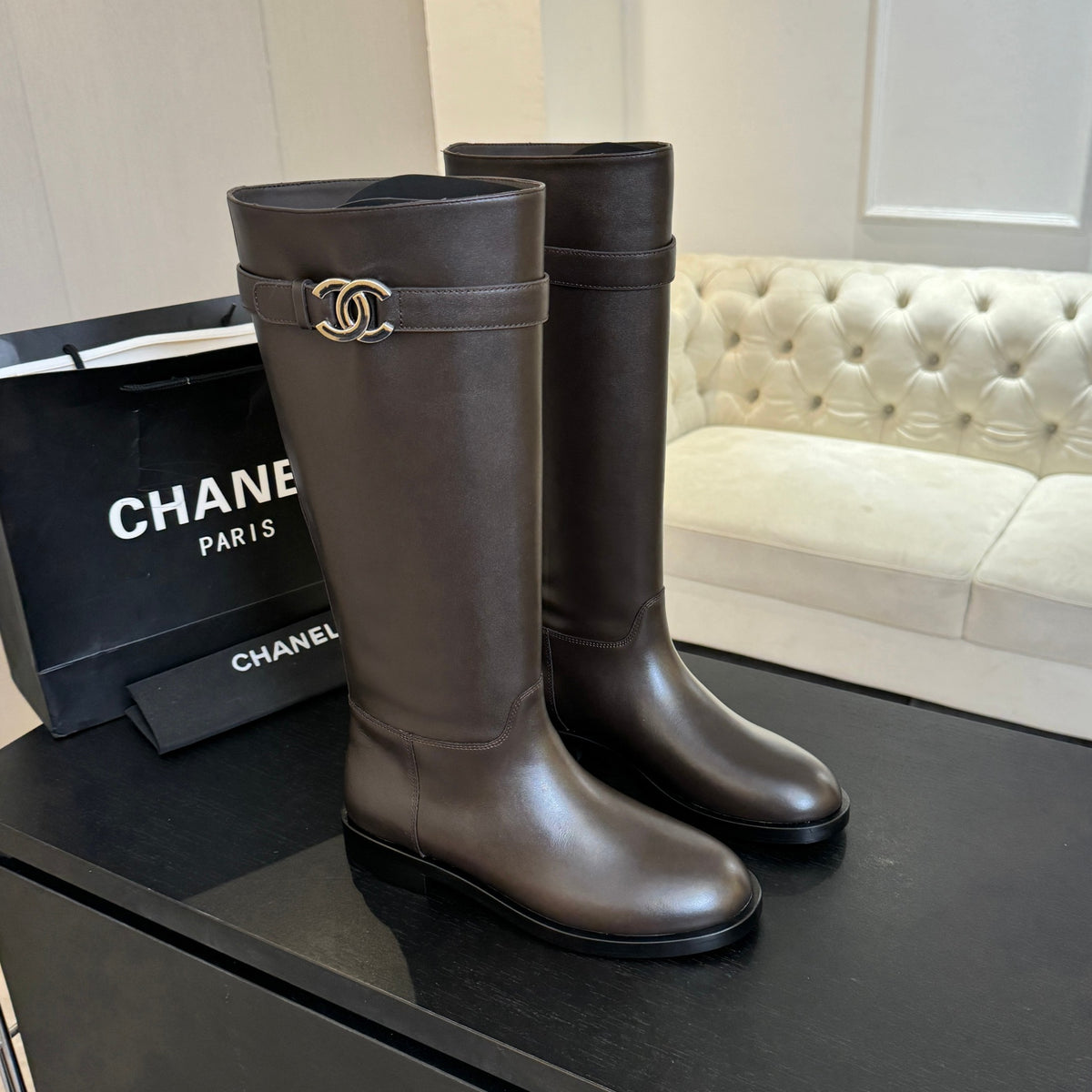Chanel 2026 Chain Riding Boot Sheepskin 958097