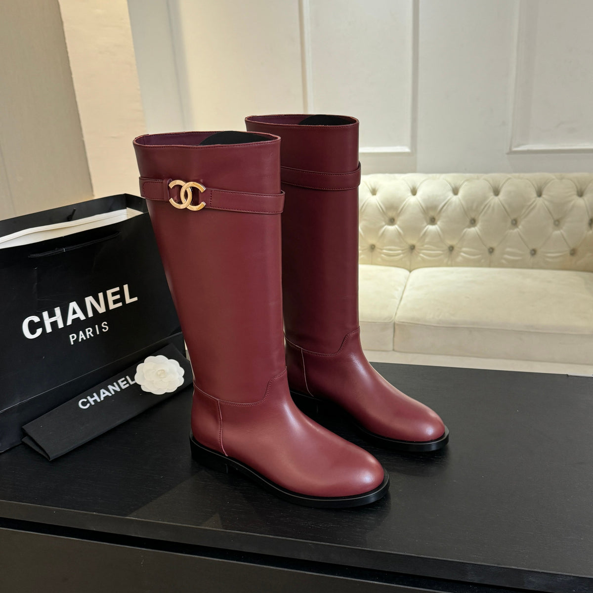 Chanel 2026 Chain Riding Boot Sheepskin 958097