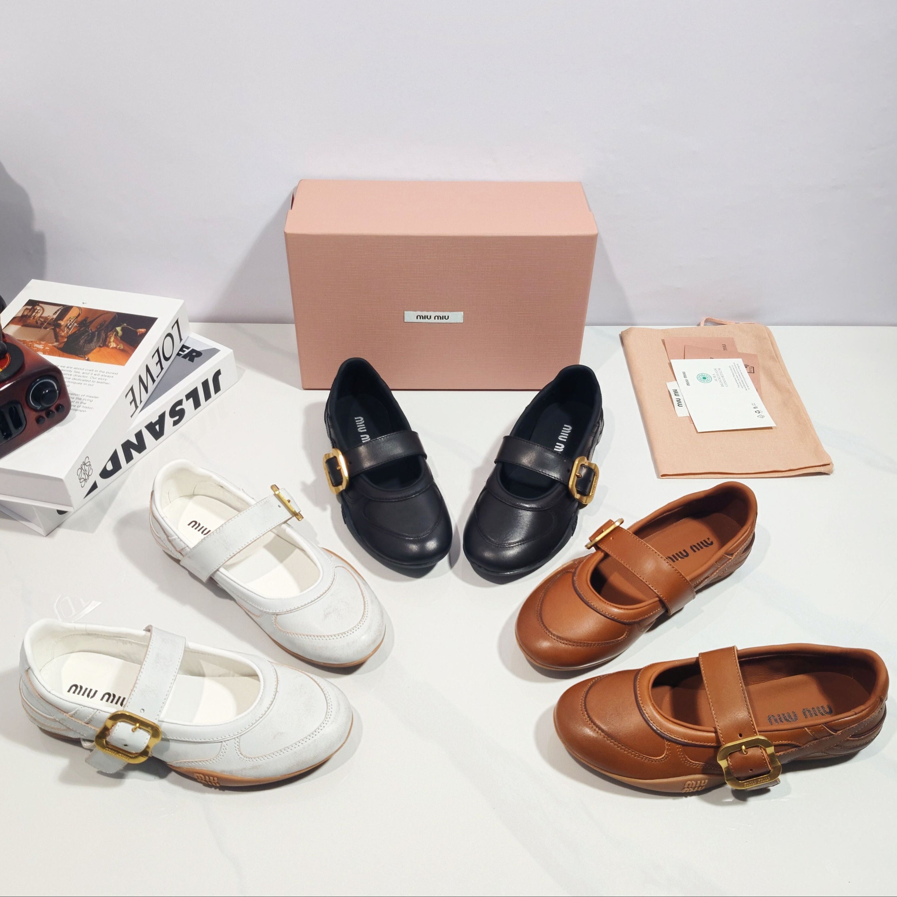 Miumiu 2026 Gymnasium Ballet Flat Leather 953684