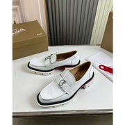 CL Moc Lug Women Loafers Calf Leather White