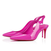 CL Hot Chick Sling 70 Mm Pumps Patent Leather Bolerose Pink