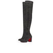 CL Jane Botta 85mm Boots Strass Boom Black