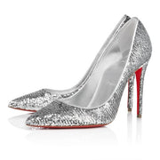 CL Kate Mini Paillettes 100 Mm Pumps Crepe Satin Silver