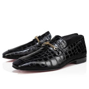 CL Mj Moc Loafers Alligator Embossed Calf Leather Black