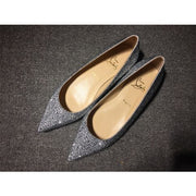 CL Pigalle Ballet Flats Strass Embellished Silver