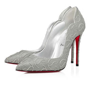 CL Pumps Hot Chick 100 mm Silver/lin Silver Calf