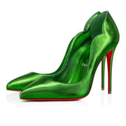 CL Pumps Hot Chick 100 mm Spinach/lin Spinach Leather