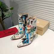CL So Kate Booty Ankle Boots 100mm Collage Patent Multicolor