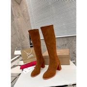 CL Stretchadoxa Botta Alta 70MM Boots Veau Velours Brown