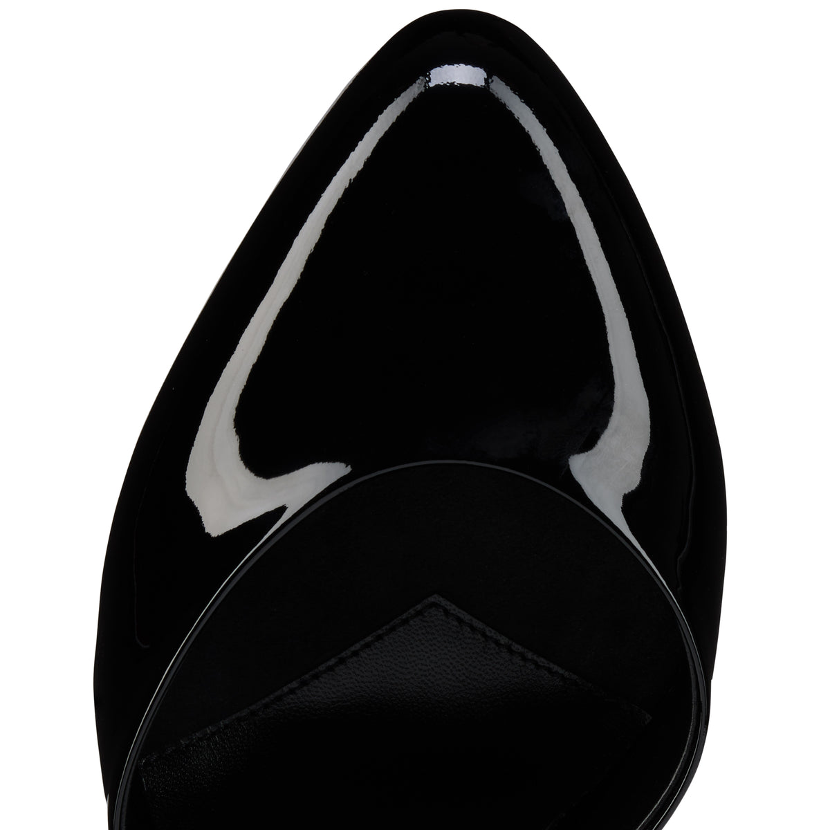 Christian Louboutin 2026 Dolly Mule 100mm Black Patent Calf Leather