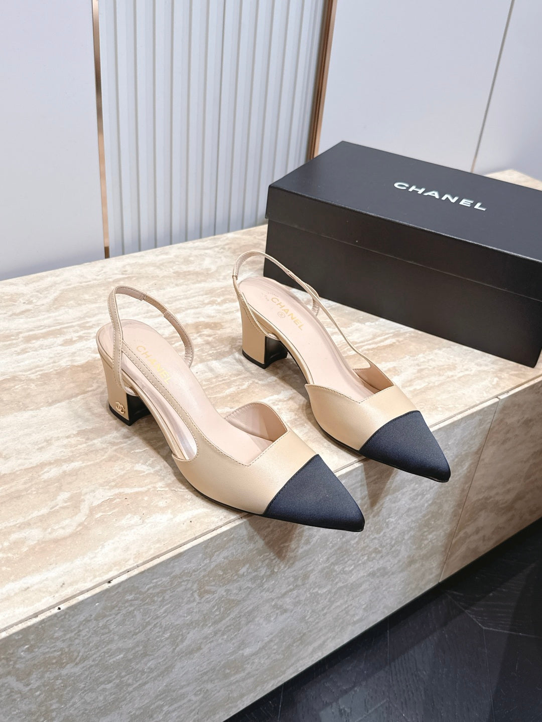 Channel 2026 Slingback 65mm Fabric Calfskin 898961