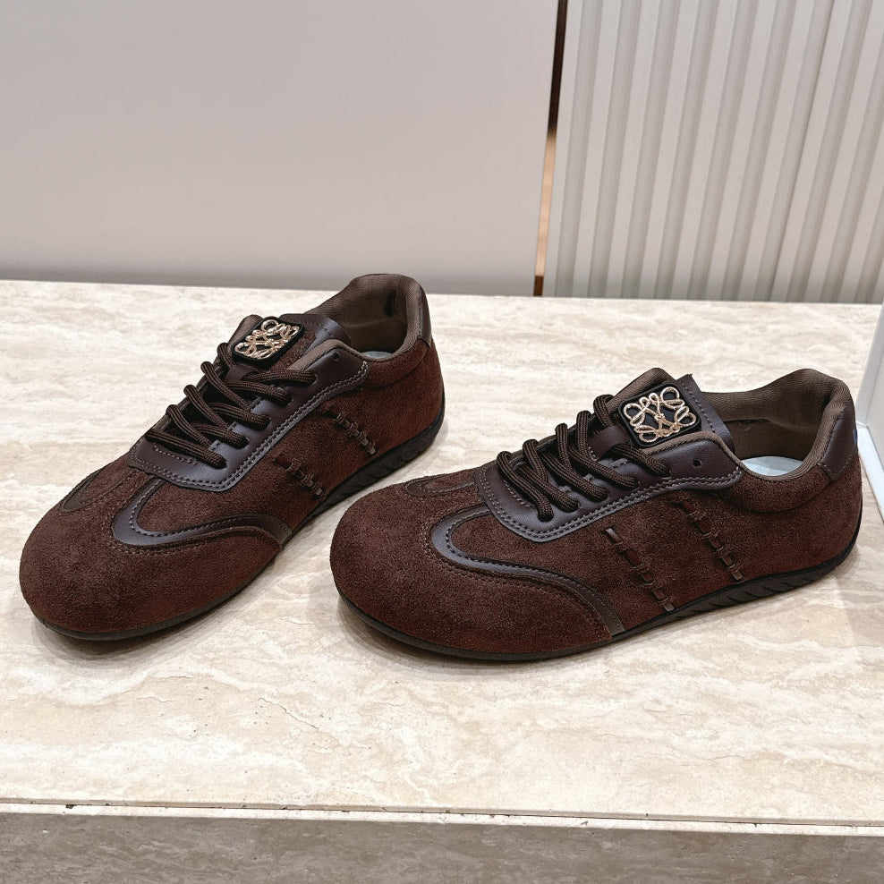 Loewe 2026 Round Toe Sneakers Suede 121806