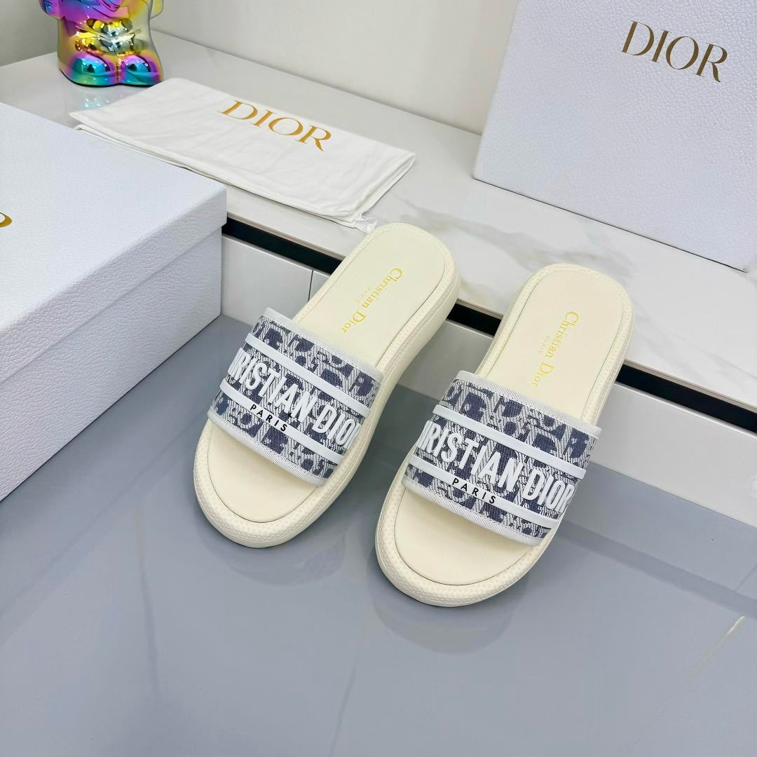 Dior 2026 Oblique Dway Slipper Canvas Leather 927516
