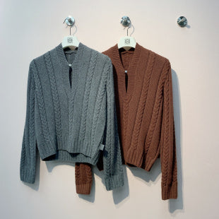 Loewe 2025 Sweater Gray and Brown Wool 315946