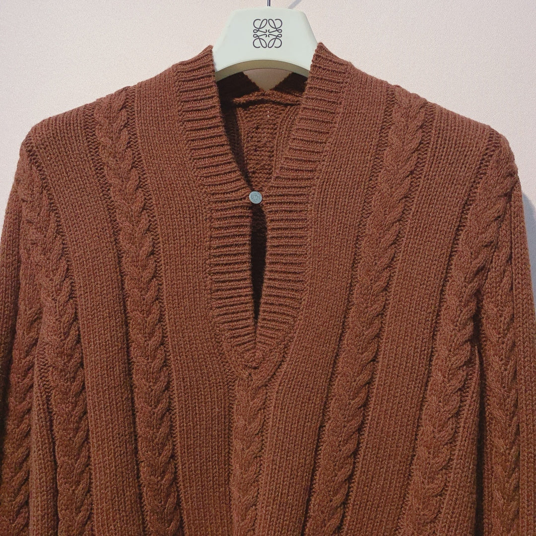 Loewe 2025 Sweater Gray and Brown Wool 315946