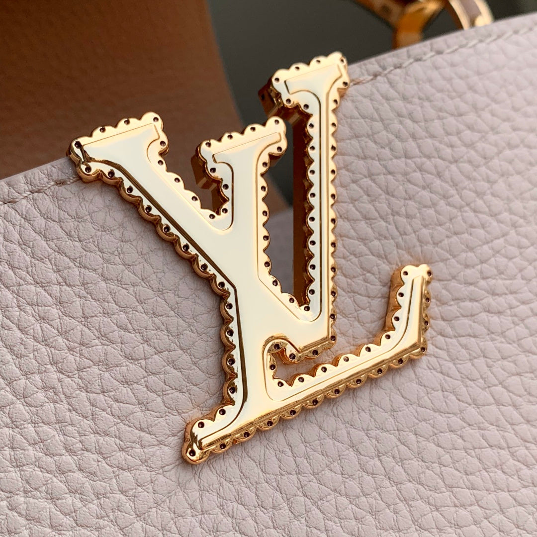 LV 2025  Capucines BB Bag Cream mix Arizona Beige Taurillon Leather 347423