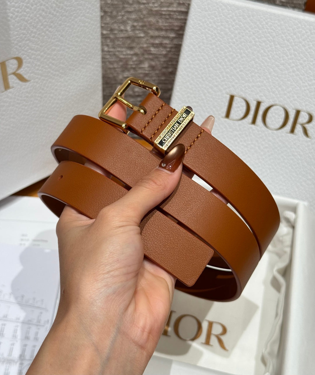 Dior 2026 Night Code Belt 25mm Smooth Cowhide Leather