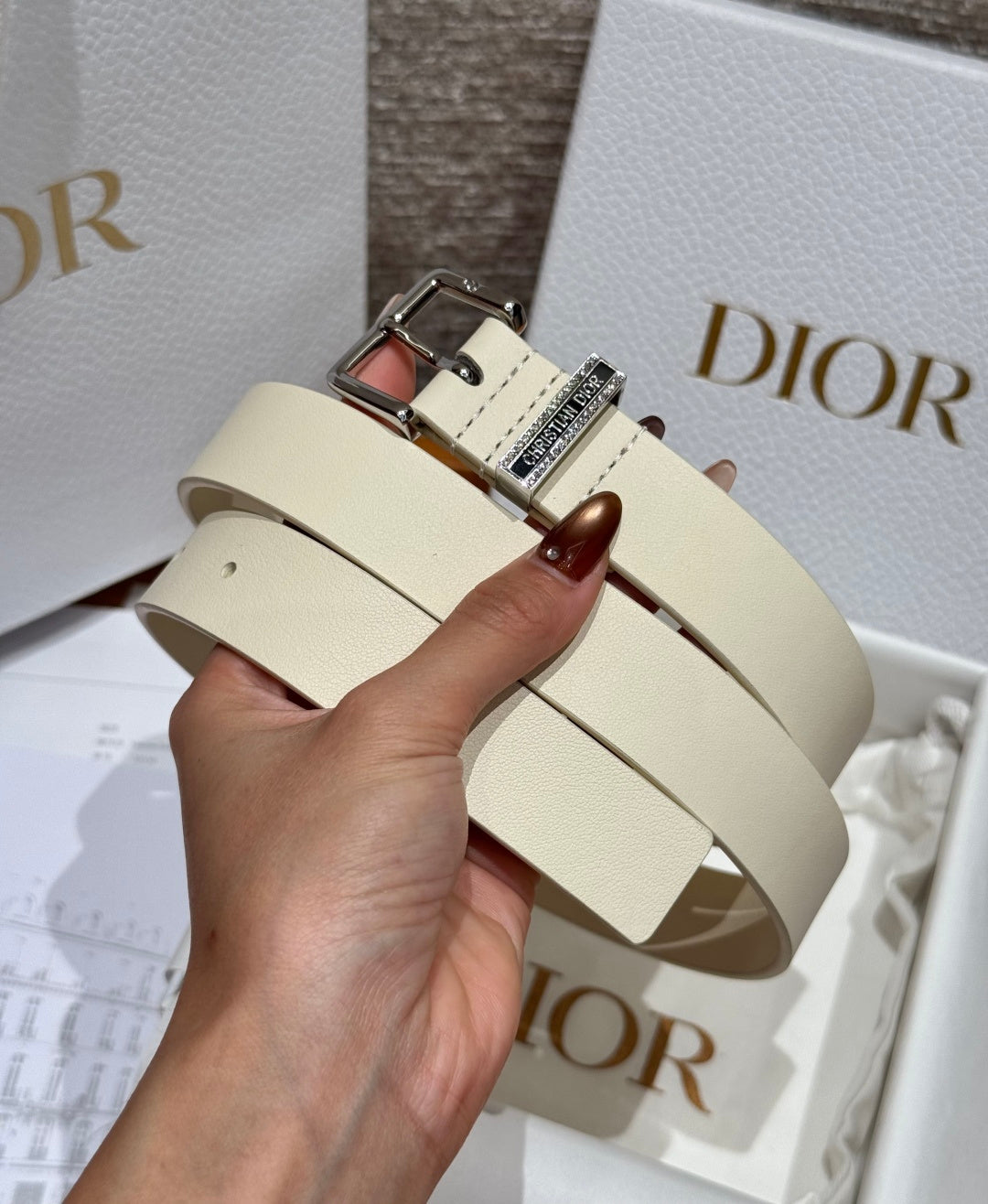Dior 2026 Night Code Belt 25mm Smooth Cowhide Leather