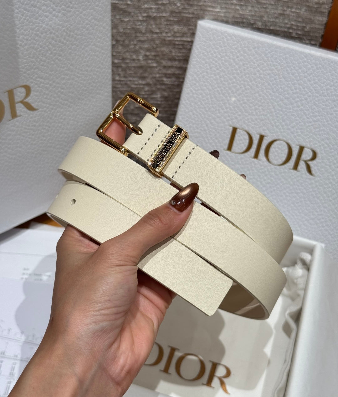 Dior 2026 Night Code Belt 25mm Smooth Cowhide Leather