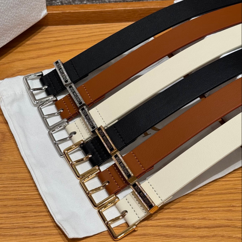 Dior 2026 Night Code Belt 25mm Smooth Cowhide Leather