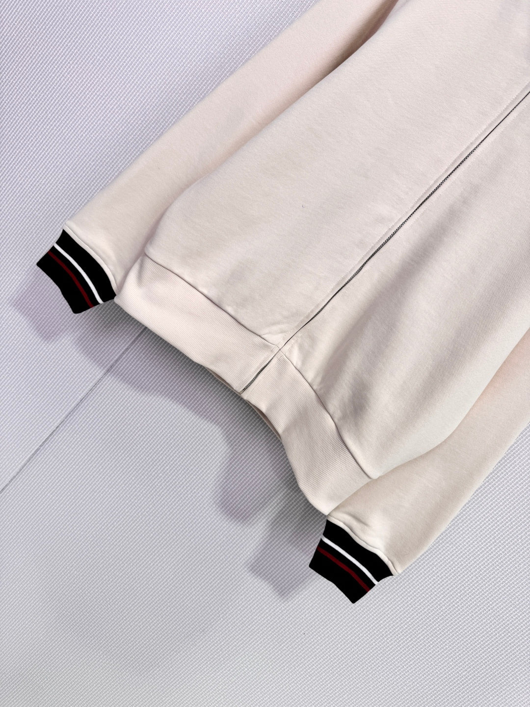 Prada 2025 Hooded Zip-up Sweatshirt Beige Cashmere