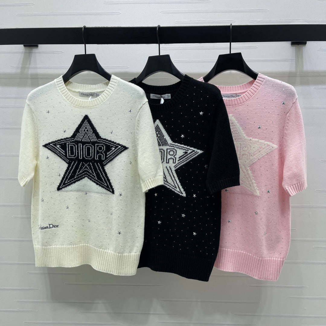 Dior 2026 Logo Star Short-Sleeve Shirt Wool