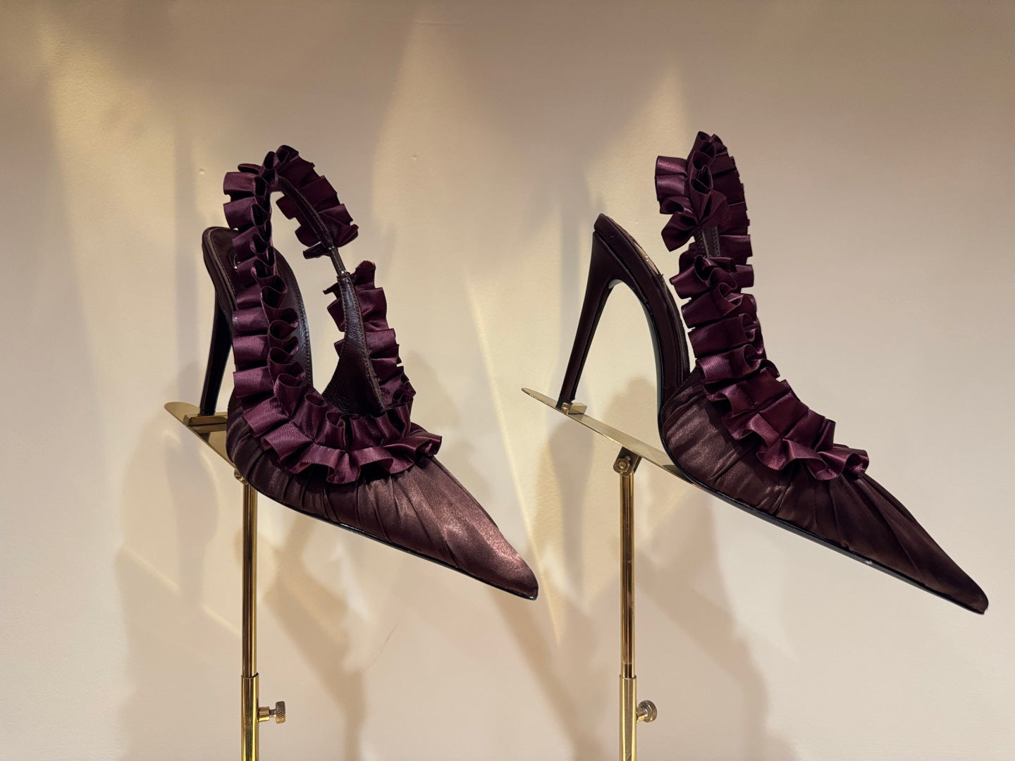 YSL 2026 Madeleine Slingback 110mm Silk Leather