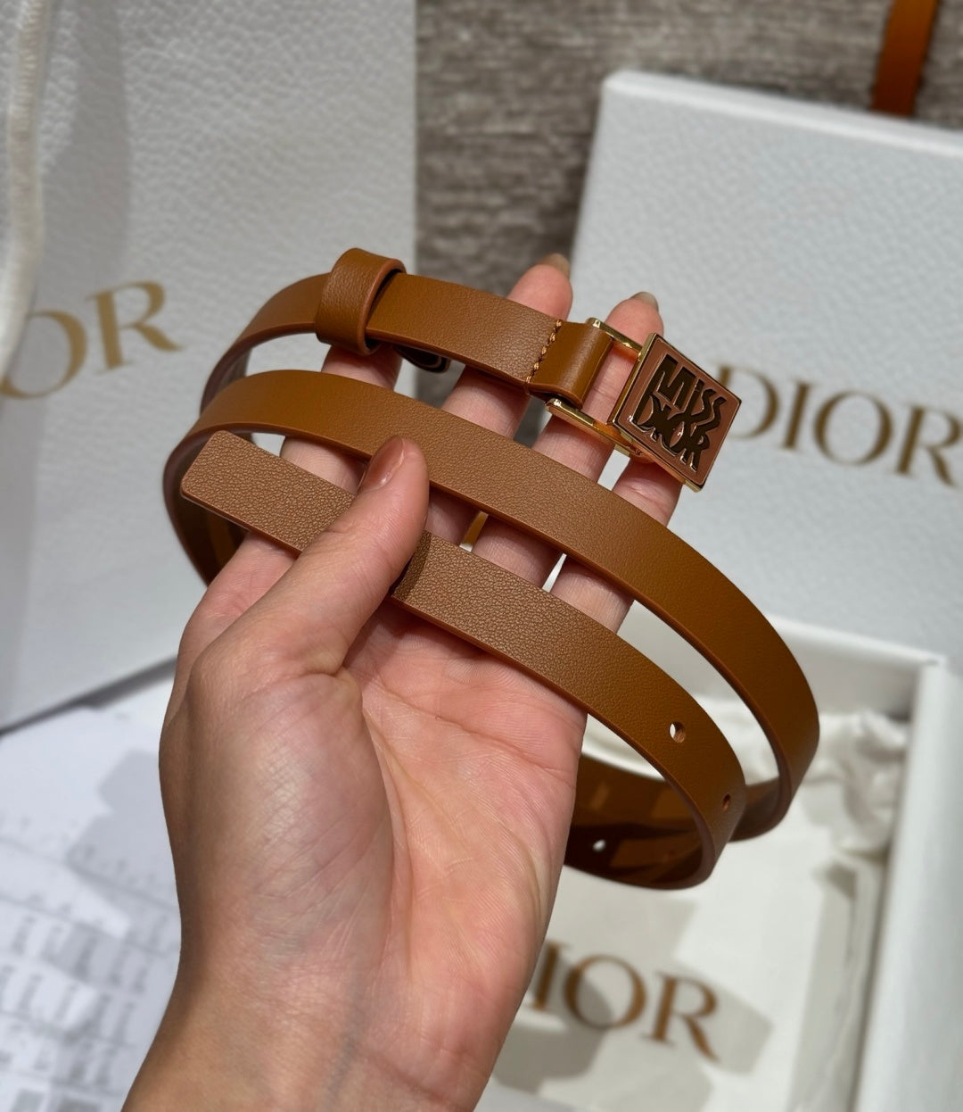 Dior 2026 Miss Dior Belt 15mm Smooth Calfskin