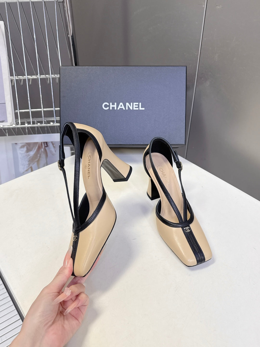 Channel 2026 Mary Jane Slingback 85mm Patent Calfskin 895338