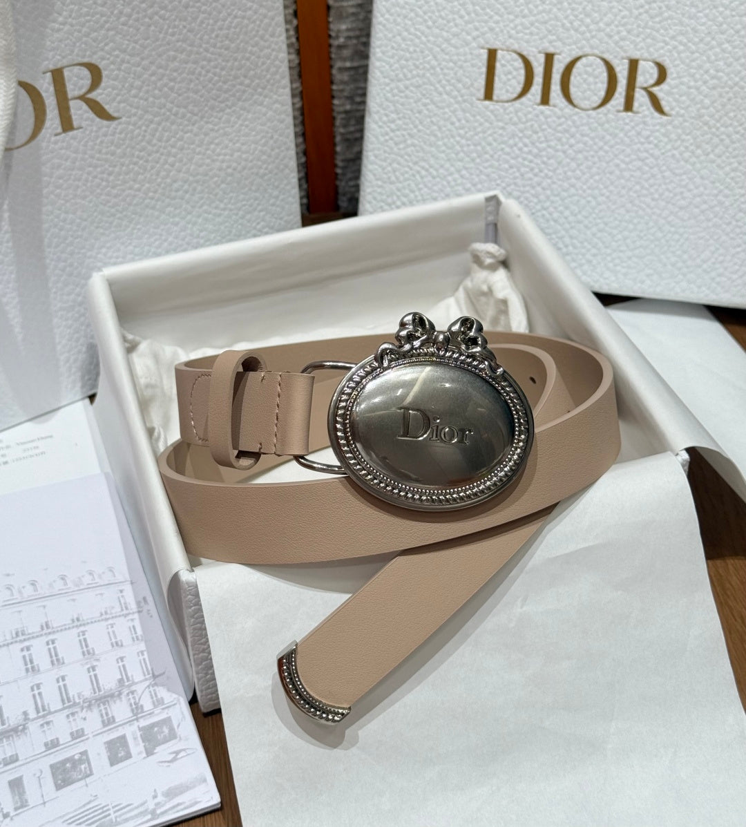 Dior 2026 Médaillon 6cm Belt Buckle 2.5cm Width Smooth Calfskin