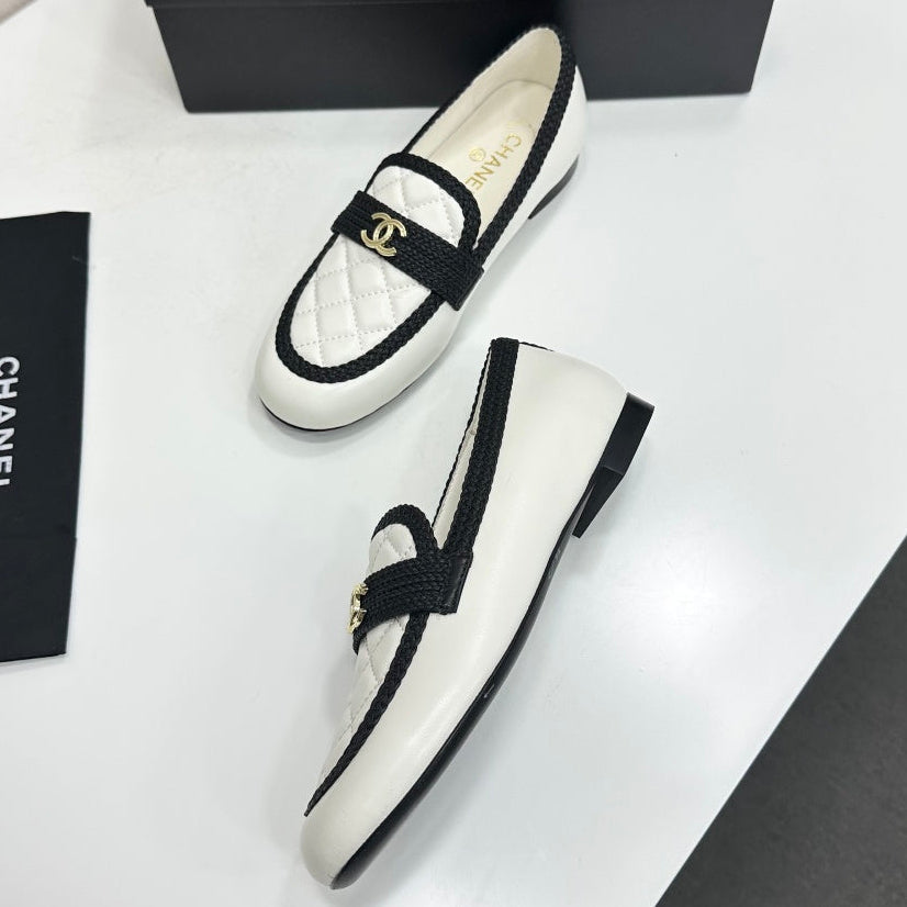 Chanel 2026 Slip-on Loafers Tweed Leather 944486