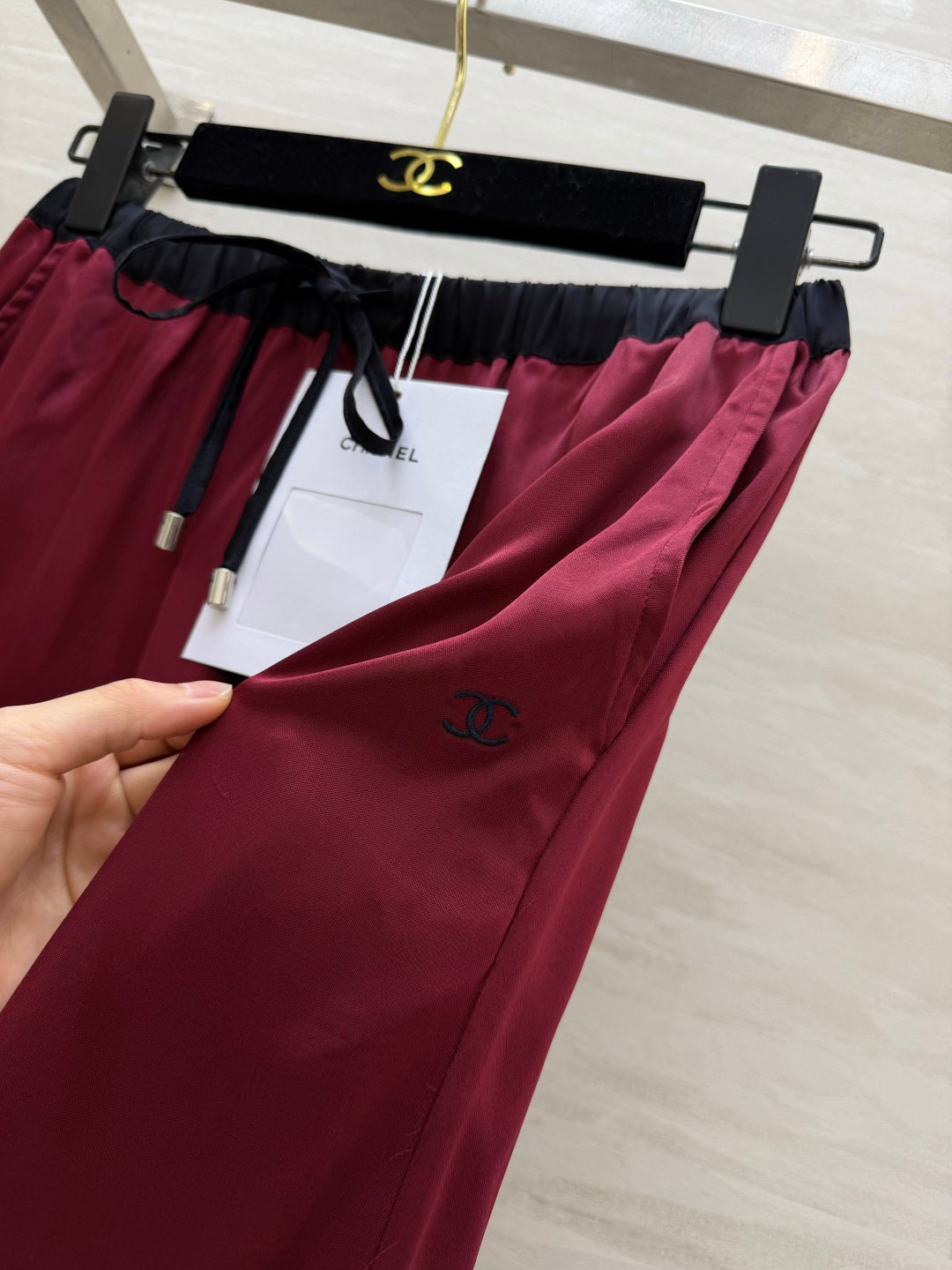 Chanel 2026 Set Black mix Burgundy Satin 408359