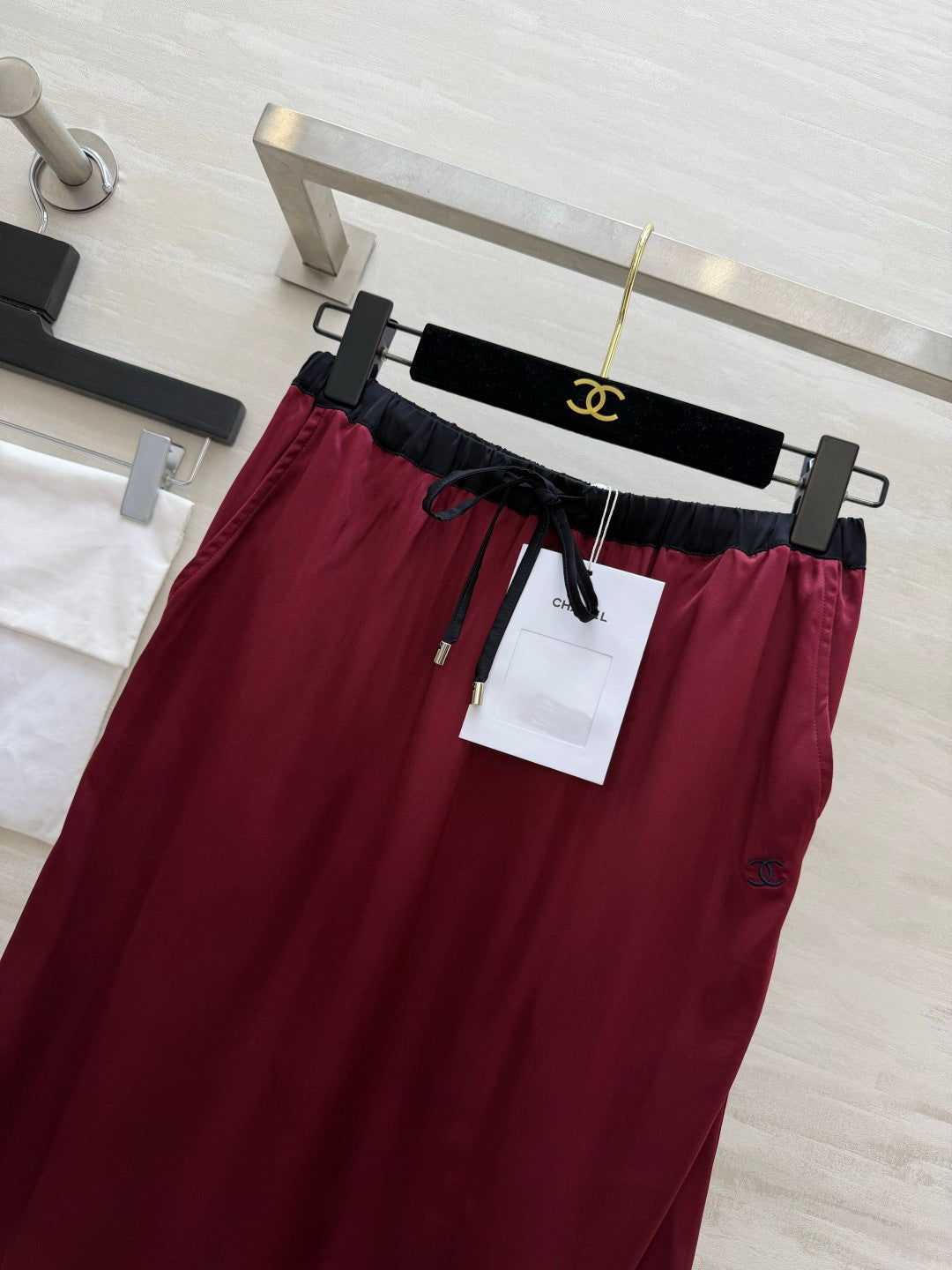 Chanel 2026 Set Black mix Burgundy Satin 408359