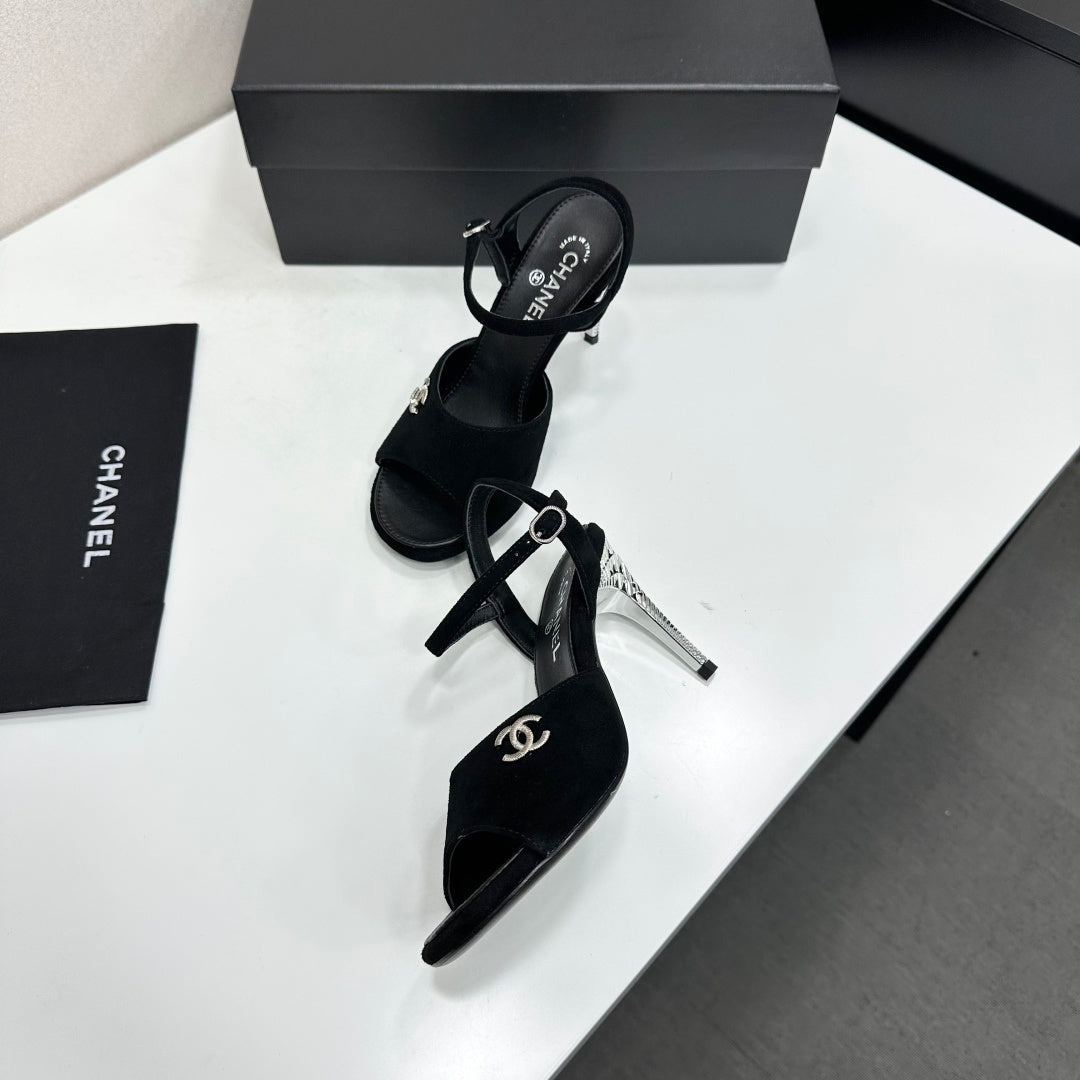 Chanel 2026 High-heeled Sandals 80mm Leather 944611