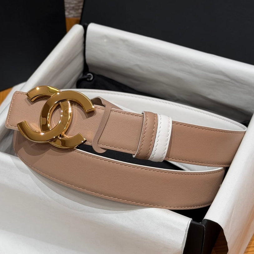 Chanel 2026 Interlocking CC Belt 30mm Leather 213832