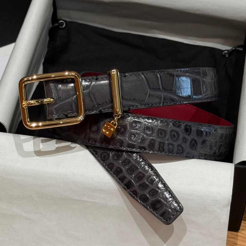 Chanel 2026 Statement Buckle Belt 25mm Calfskin