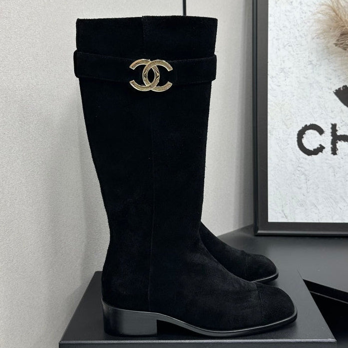 Chanel 2026 Metiers D'art Boots 45mm Suede Cowhide 986193