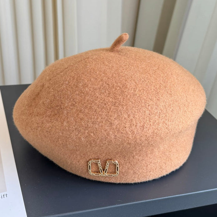 Valentino Wool Cashmere Beret Hat 454014