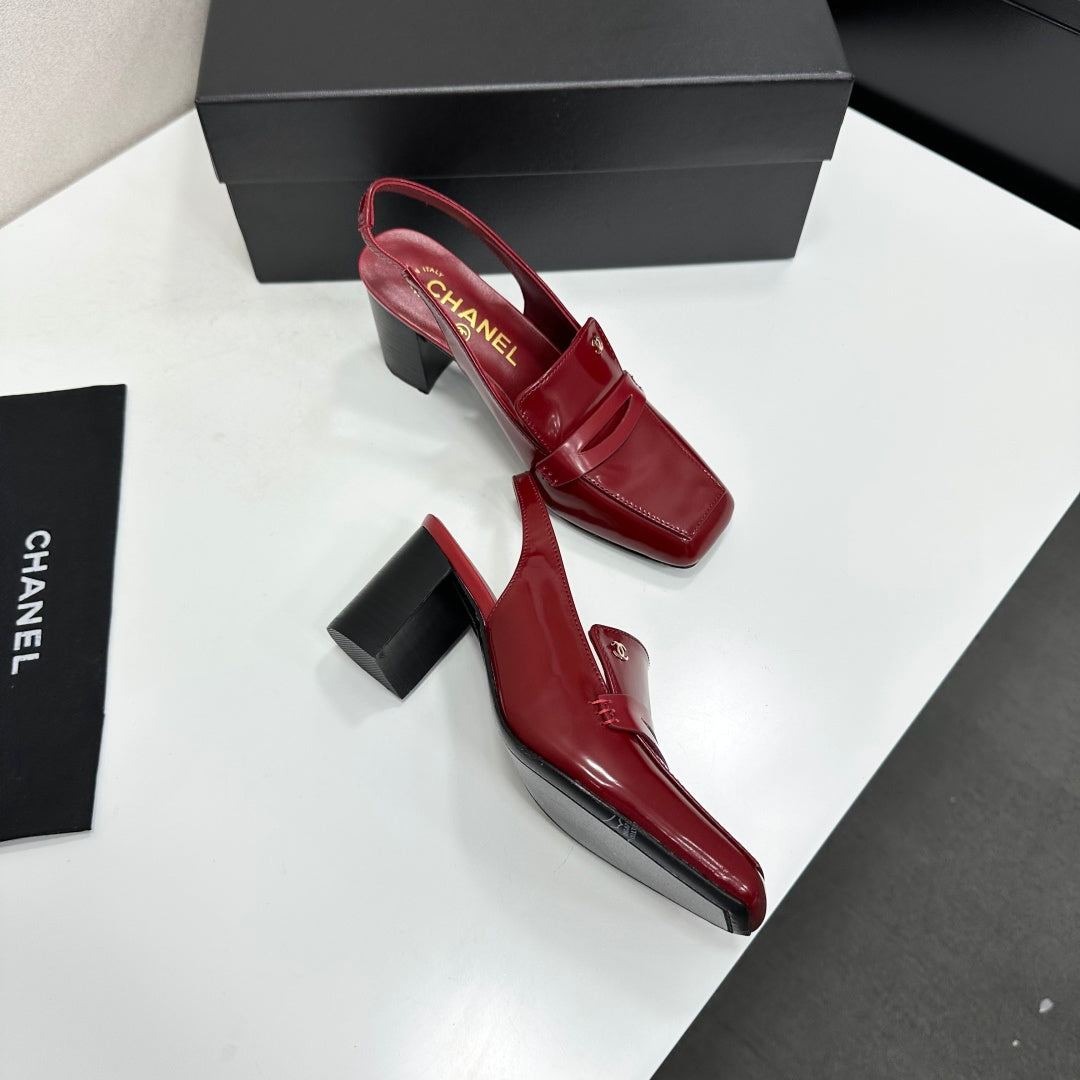 Chanel 2026 Square Toe Chunky Shoes 70mm Suede Leather 944667