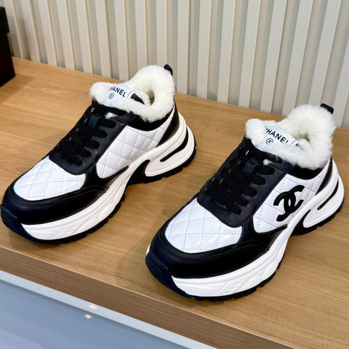 Chanel 2026 Chunky Sneakers Mesh Sheepskin 986935