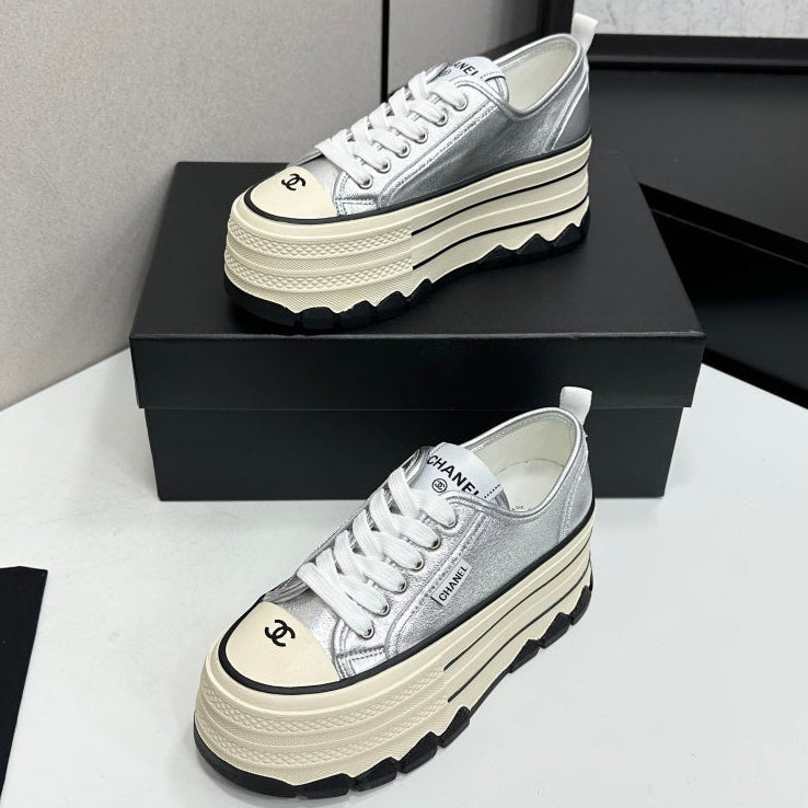 Chanel 2026 Chunky Metallic Sneakers Cowhide 985829