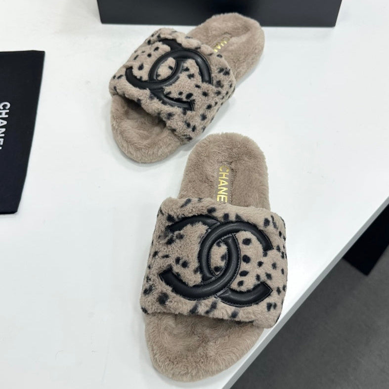 Chanel 2026 Polka Dot Pattern Sandals Wool 985906