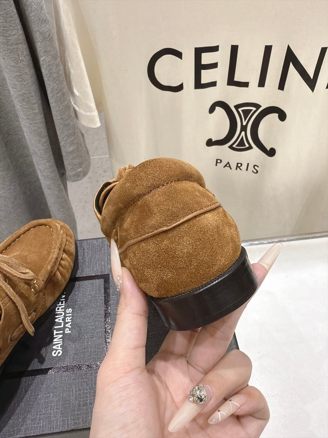 Saint Laurent 2026 Lace Up Loafers Suede