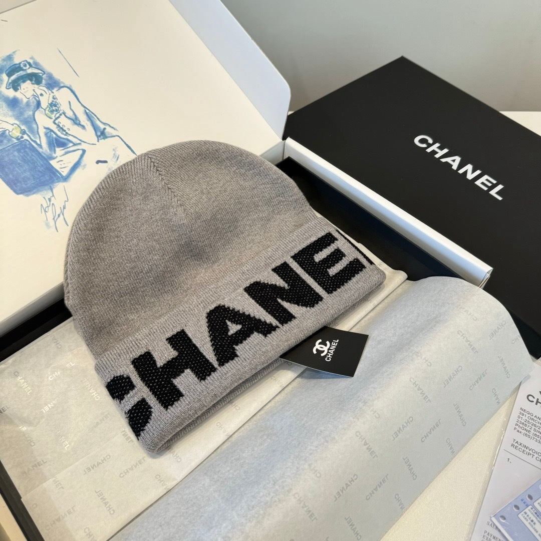 Chanel Wool Beanie With Logo 435289