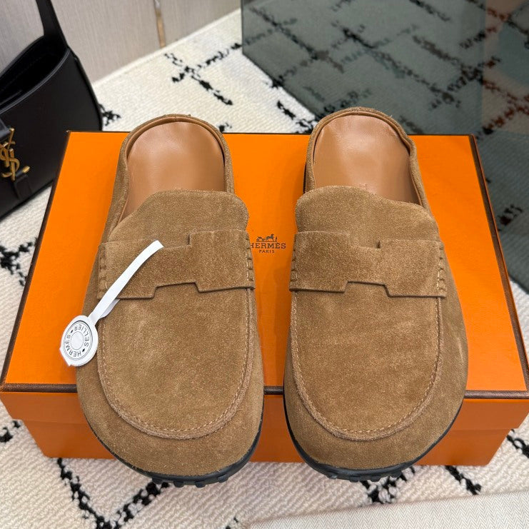 Hermes 2026 Mix Flat Mule Suede 179499