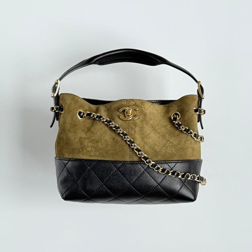 Chanel 2026 Small Shopping Bag 21cm Leather Suede